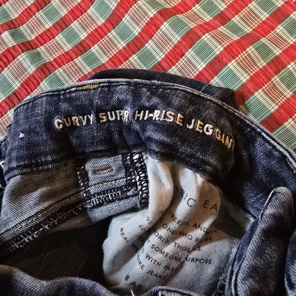 American Eagle Dark Blue 360 Nexfit Level Stretch Skinny Jeans Size 00 Junior - Picture 5 of 5